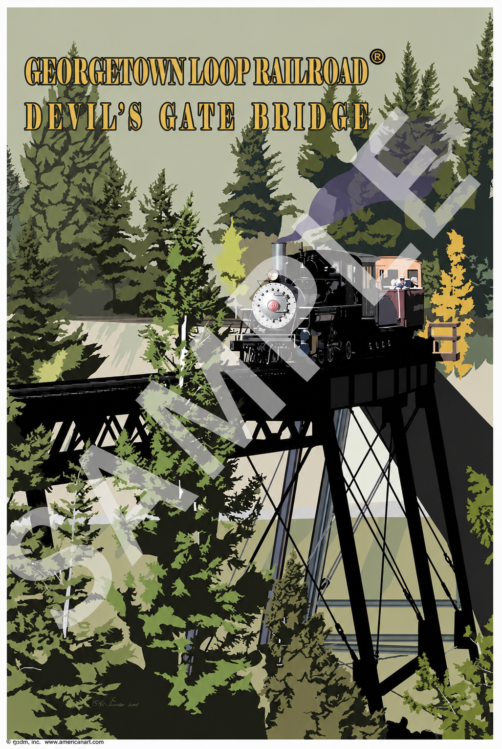 Locomotive #12 on Devil's Gate High Bridge